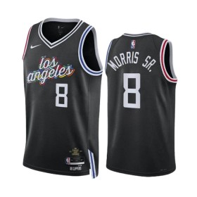 Los Angeles Clippers Trikot Marcus Morris SR 8 Nike 2022-23 City Edition Schwarz Swingman - Herren